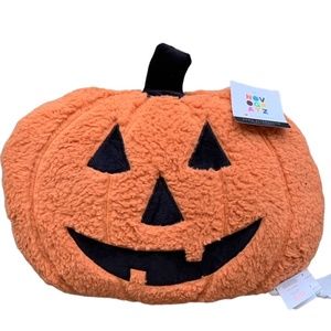 Novogratz Sherpa Pumpkin Pillow Jack O Lantern